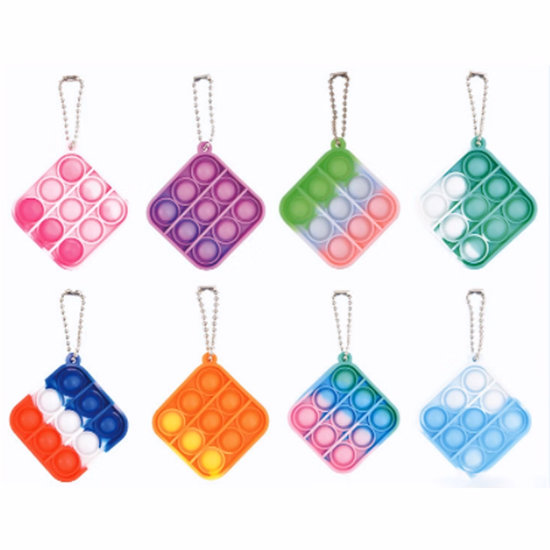 Fidget Toy Square Shaped Keychain