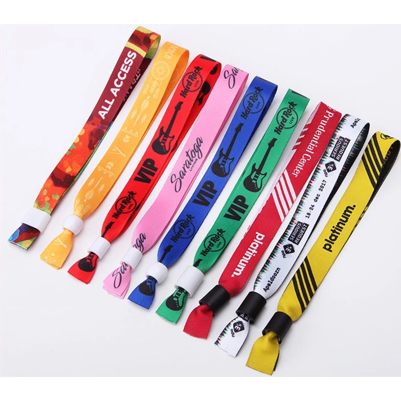 Sublimation Fabric Event Wristband w/ Locking Bead 1