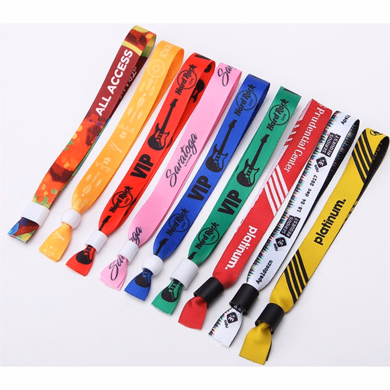 Sublimation Fabric Event Wristband w/ Locking Bead