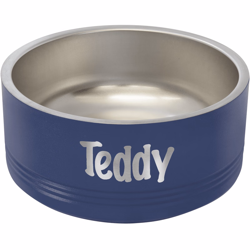 Polar Camel 32 oz. Medium Navy Blue Pet Bowl