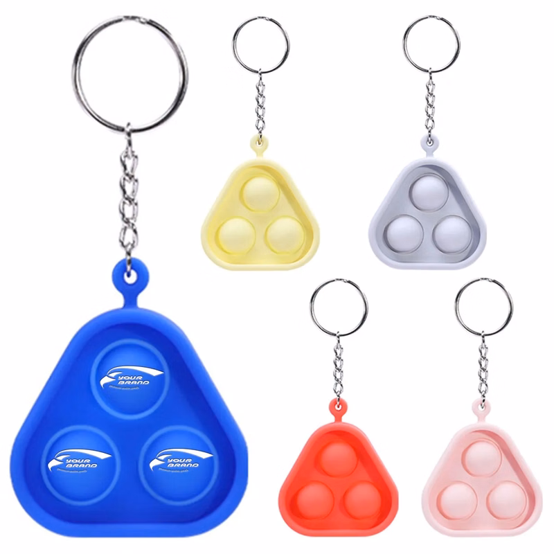 Mini Pressure Relief Ventilation Fingertip Silicone Keychain