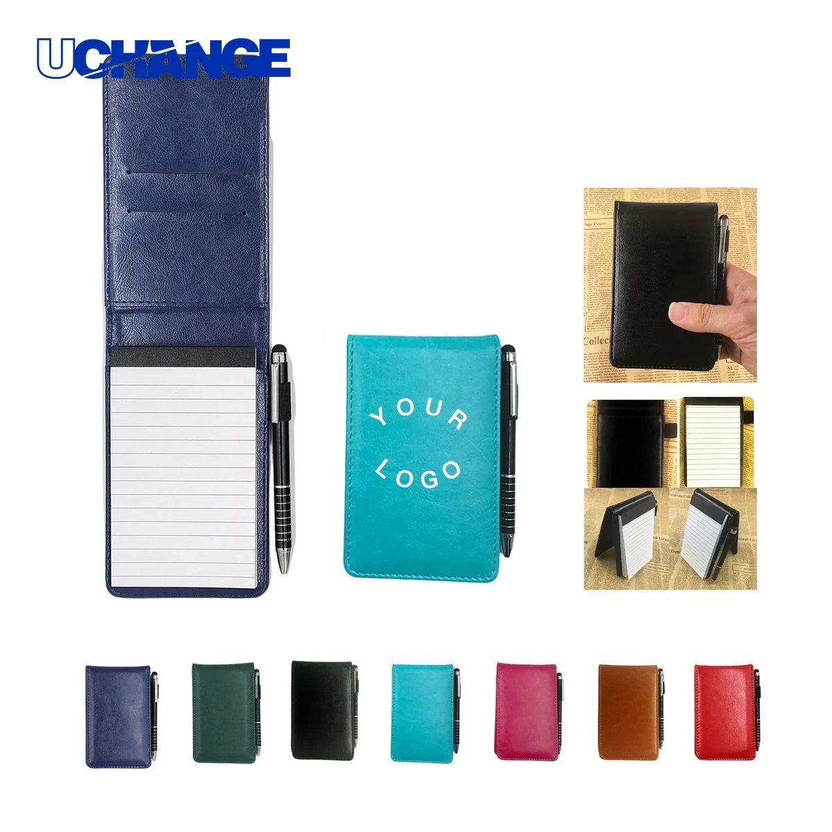 A7 Polyester Notebook Journal with Card Slot and Pen Holder 1