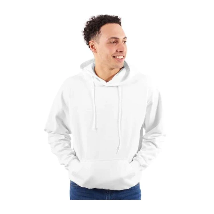 Adult Pullover Hoodies - White S-XL, custom hoodie or sweatshirt with logo imprint 1