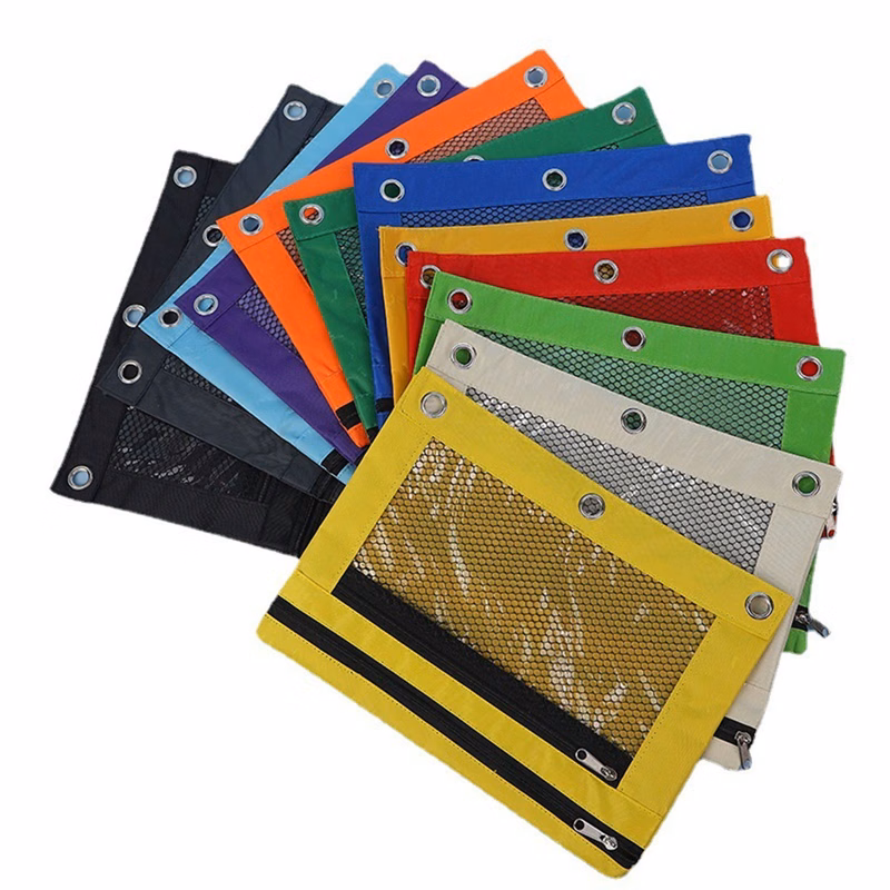 3-Ring Binder Pencil Pouch with Dual Zippers
