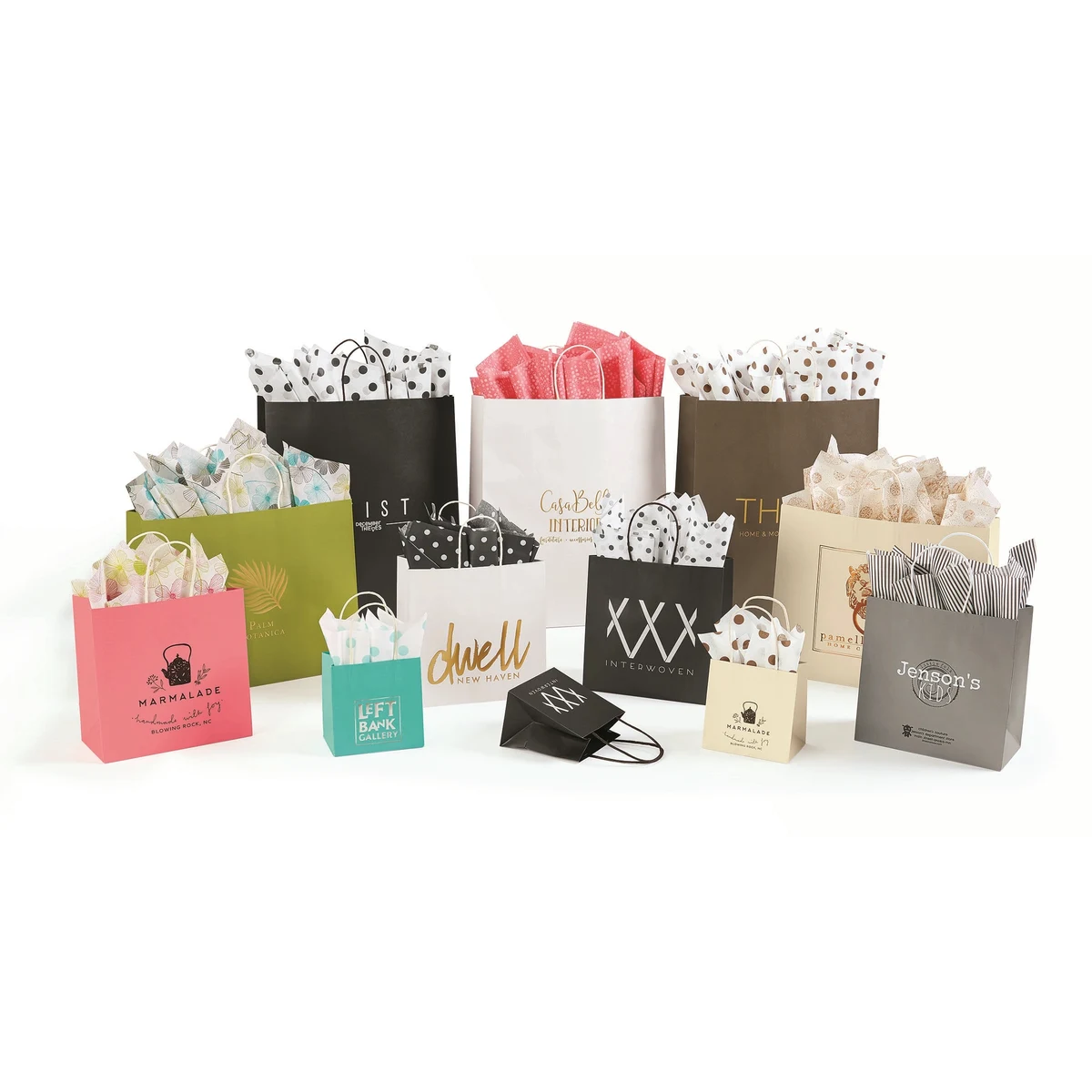 Midtown Turn Top Paper Shopping Bags (Hot Stamped) 1