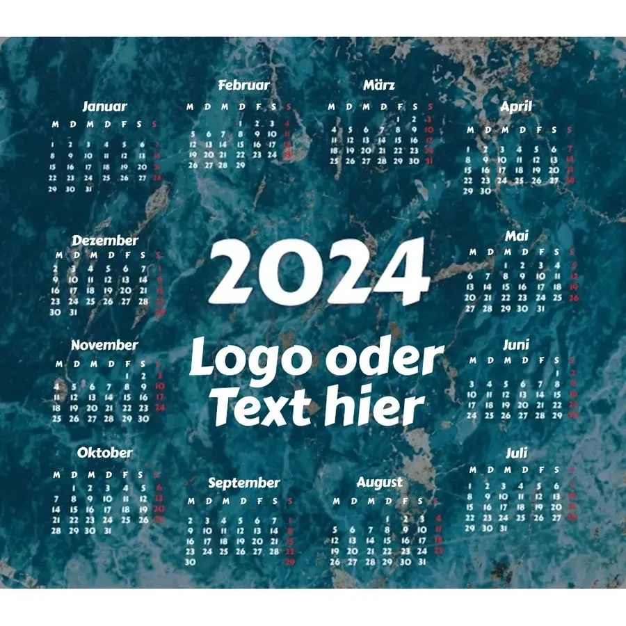 Granite Calendar Mouse Mat 1