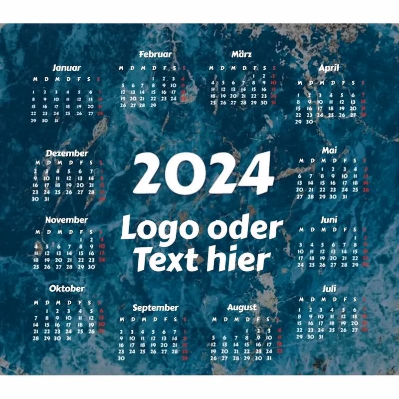 Granite Calendar Mouse Mat