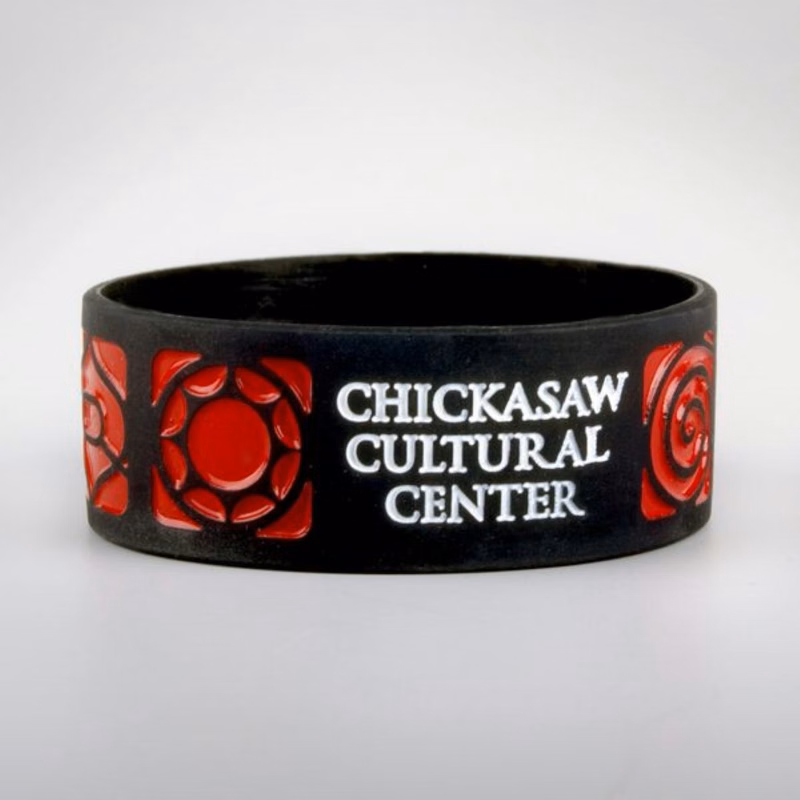 Wide Debossed Custom Silicone Bracelet
