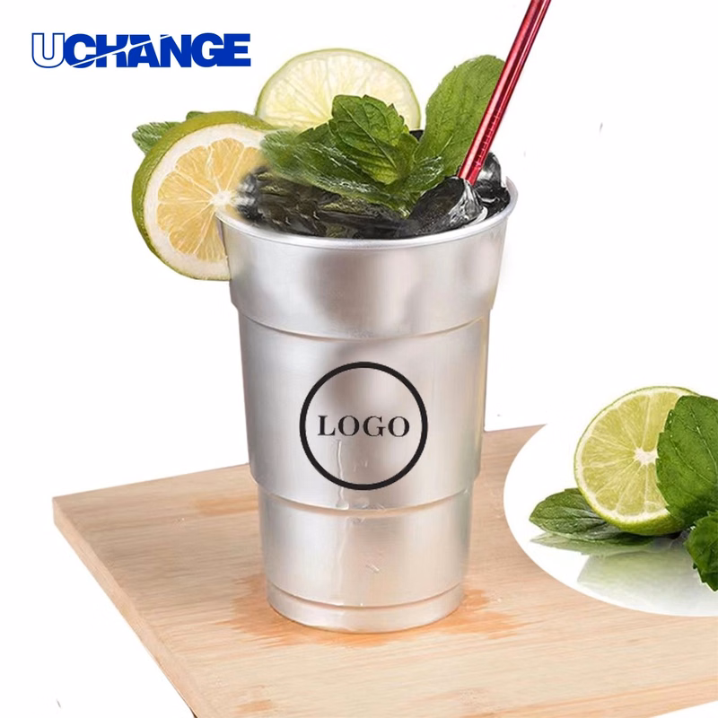 Recyclable Drinking Aluminum Cup Container (16oz)