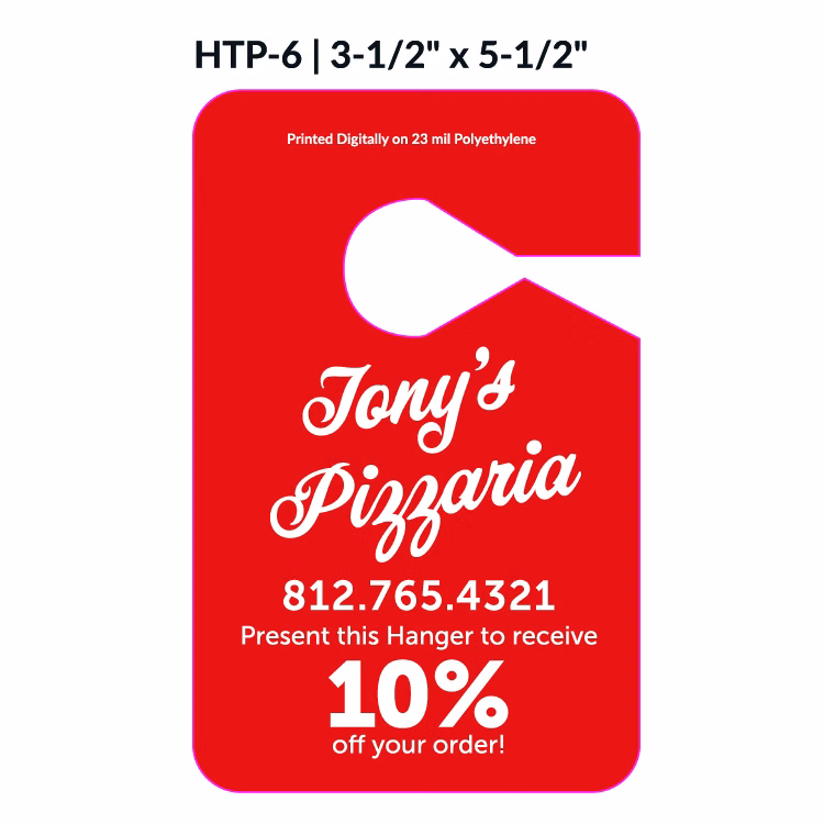 Non-Numbered Hang Tag w/1 Side Imprint (3½"x5½")