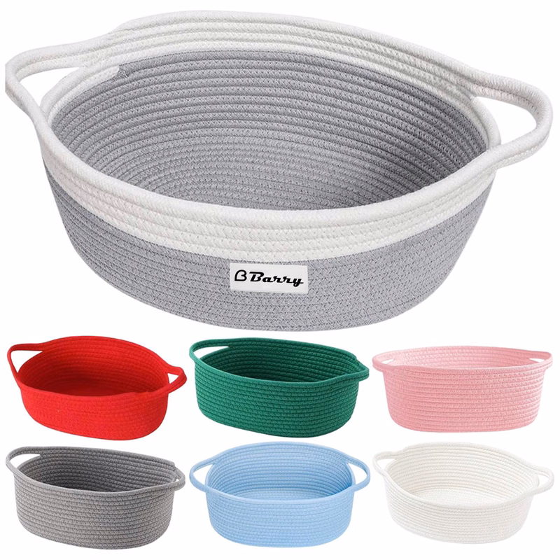 Hand Woven Cotton Rope Storage Basket