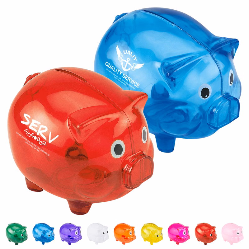 Transparent PP Piggy Bank (Large & Small Size Available)
