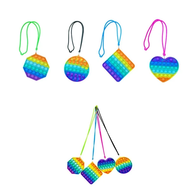 Push Bubble Fidget Sensory Toy With Lanyard 1