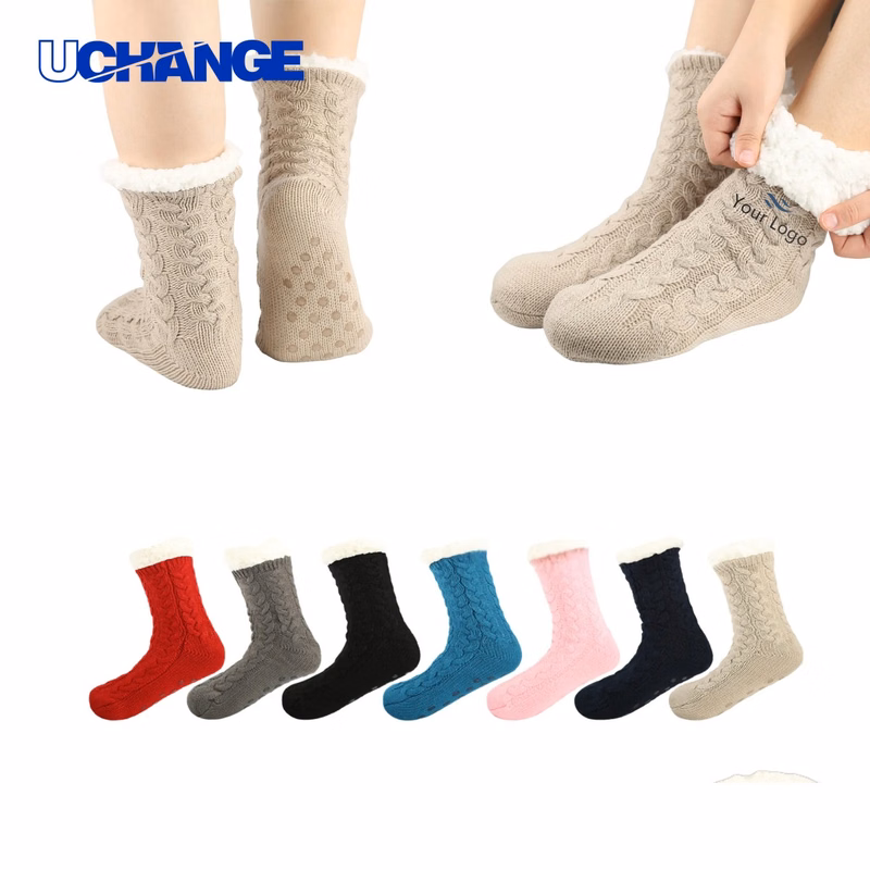 Cable Knit Slipper Socks