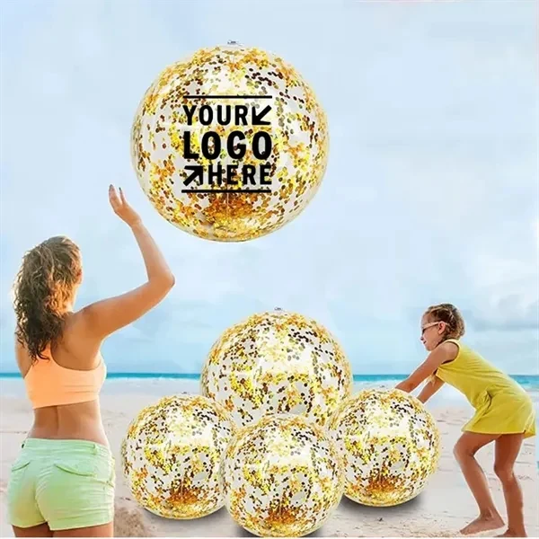 Custom 16 and 24 Inch Inflatable Beach Balls 6 Panel Design — Summer Event Promotion 1