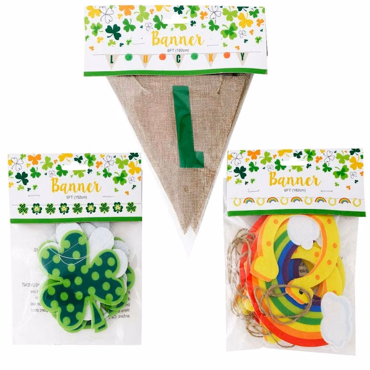 St. Patrick's Day Banner Three Assorted