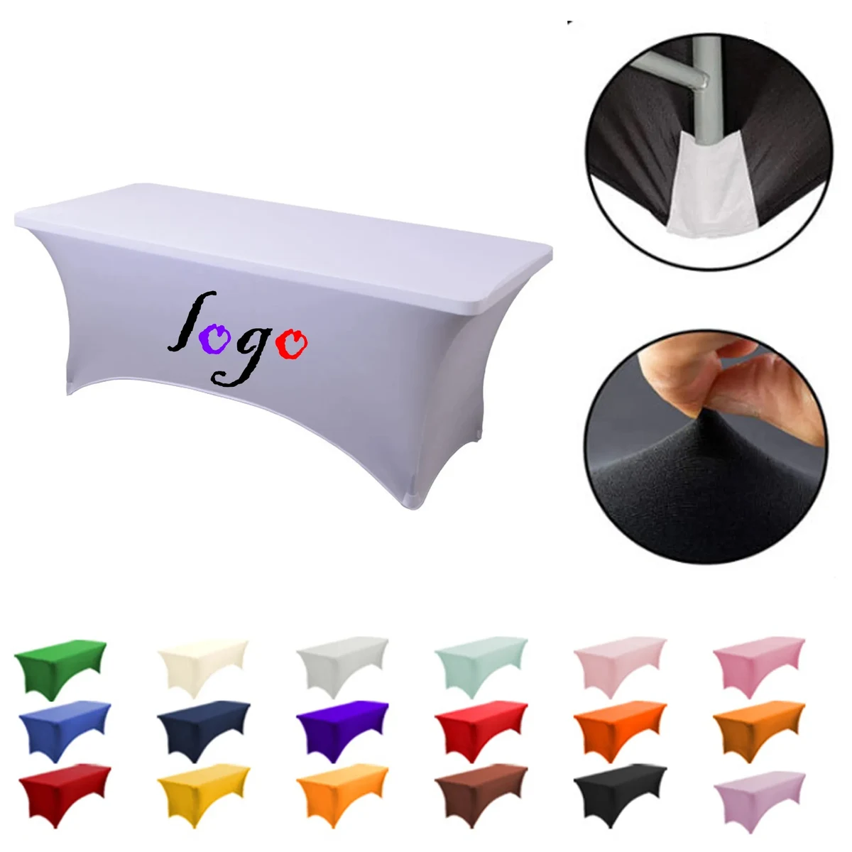 MOQ1 6FT Elastic Table Cover For Outdoor Events 1