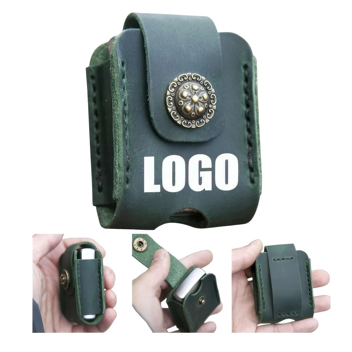 Custom Genuine Leather Lighter Case &Storage Box 1