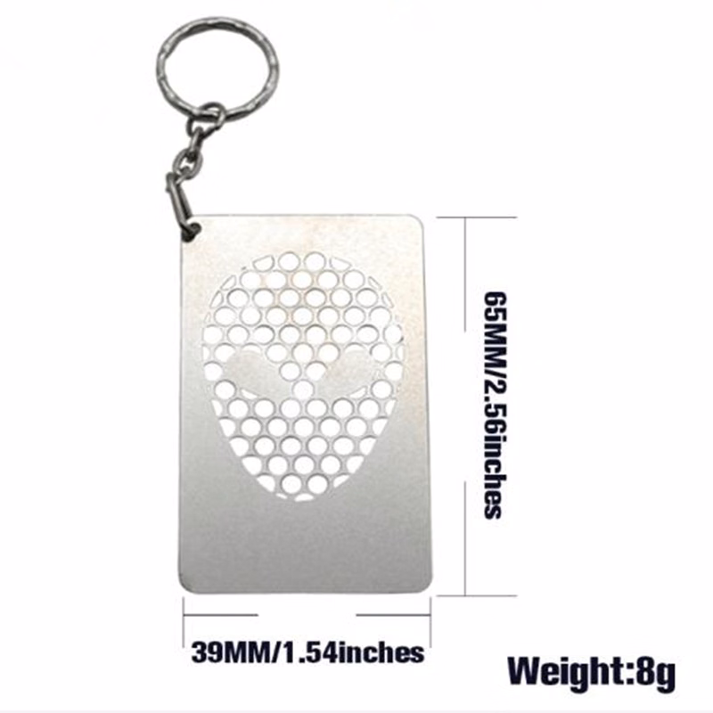 Metal Grinder Card With Keychain