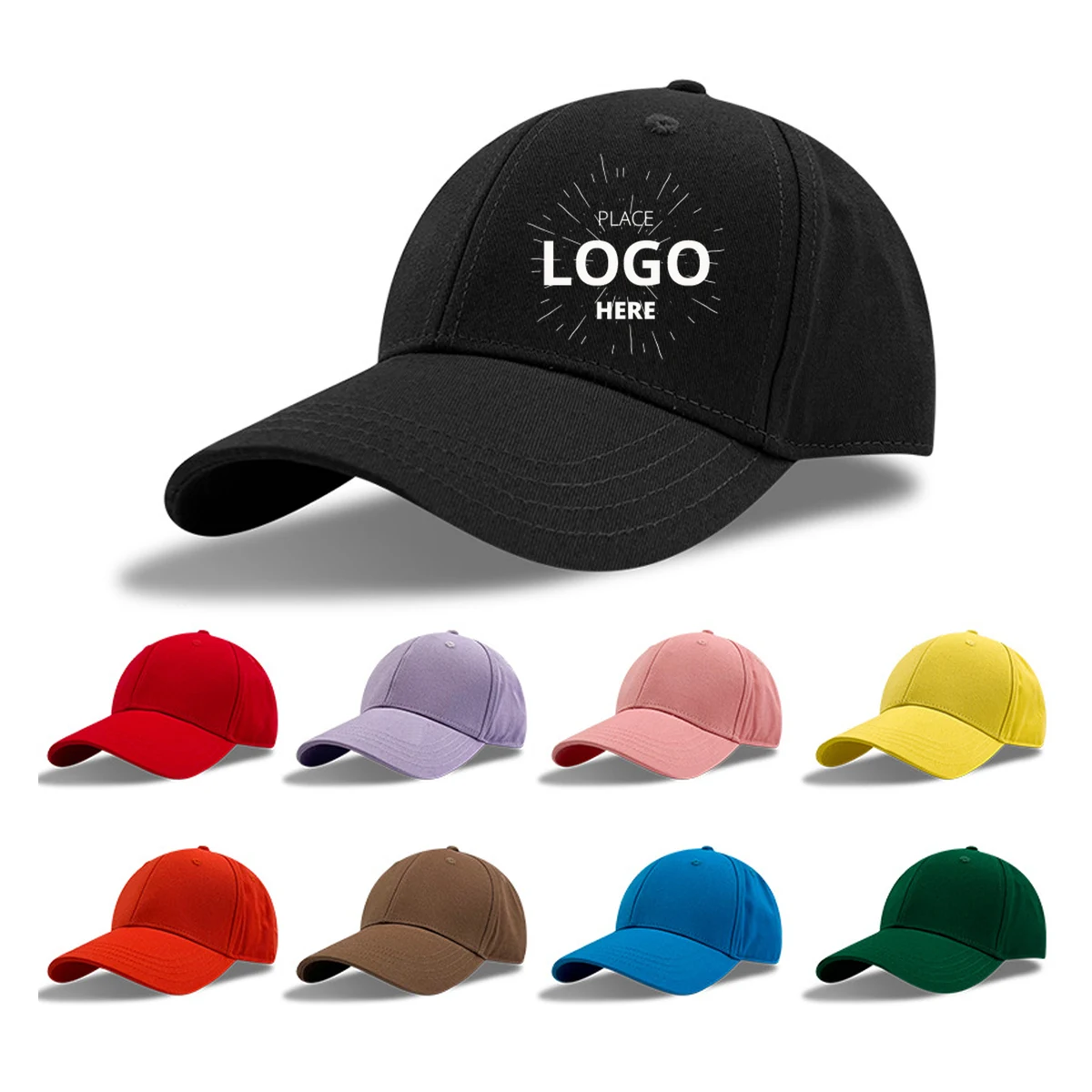 Cotton Soft Top Big Brim Baseball Hat 1