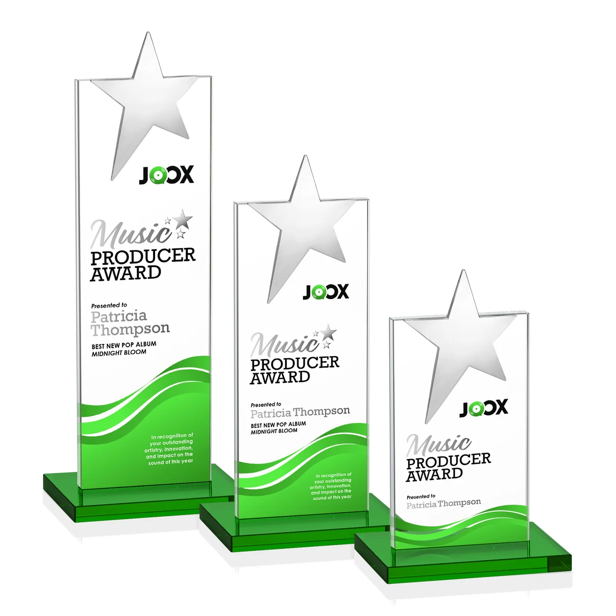 Bryanston Chrome Star VividPrint™ Award - Green 1