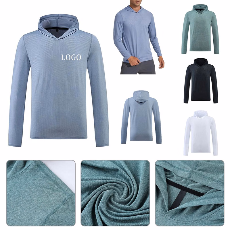 Hooded Long Sleeve T Shirt Outdoor Fitness Wear