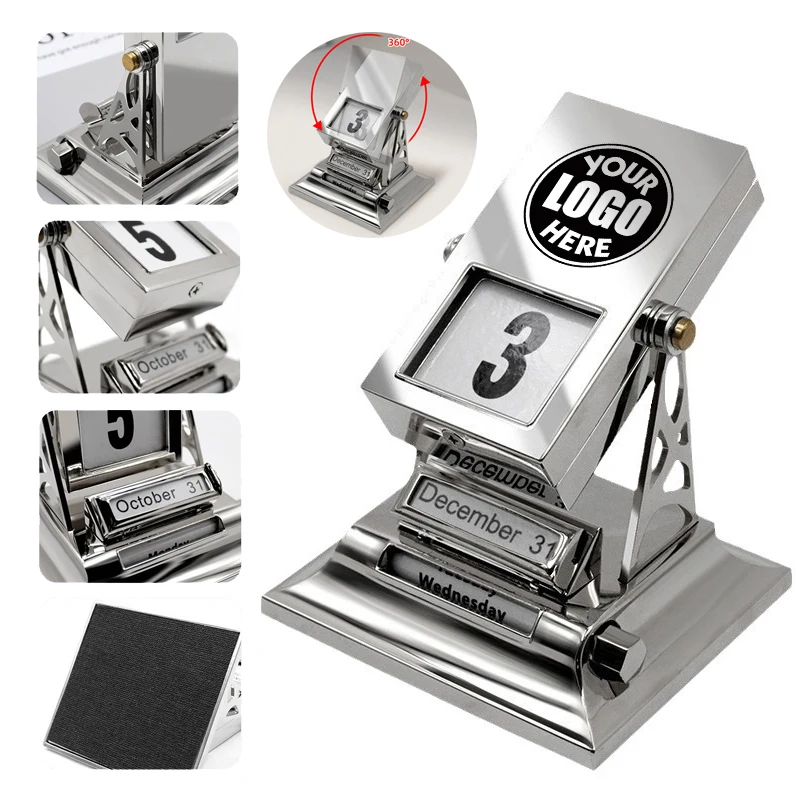 Metal Luxury 360 Degree Rotating Calendar 1
