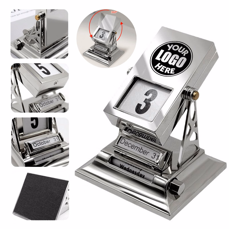 Metal Luxury 360 Degree Rotating Calendar