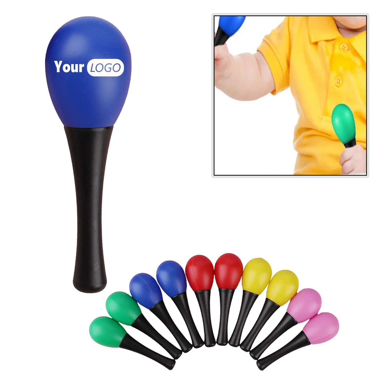 Egg Shaker with Handle Plastic Shaker 1