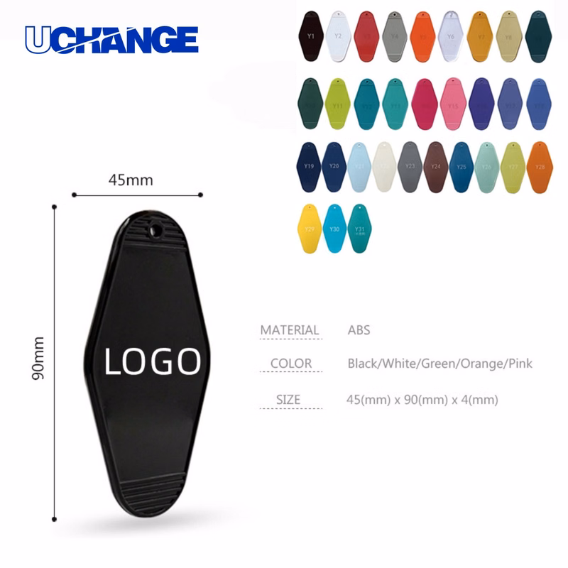 Plastic Hotel Luggage Key Tag Keychain