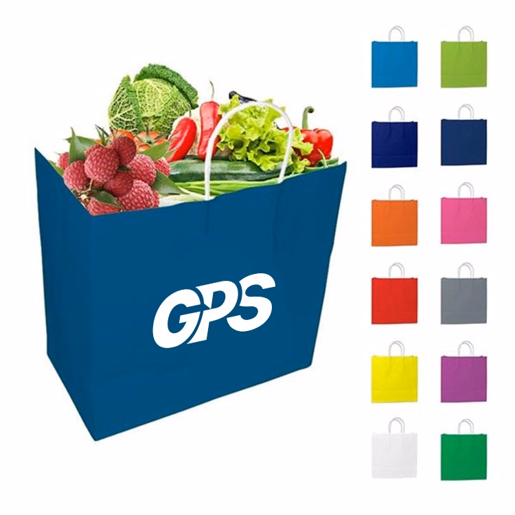 Solid Tinted Kraft Shopping Bag