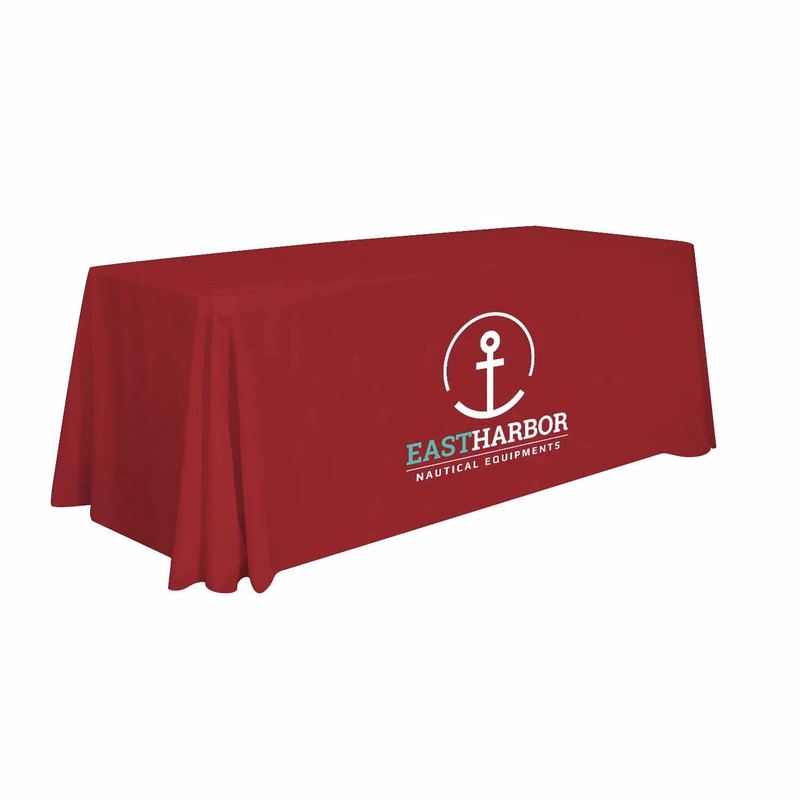 6' Stain-Resistant 4-Sided Table Throw (Full-Color Imprint, One Location)