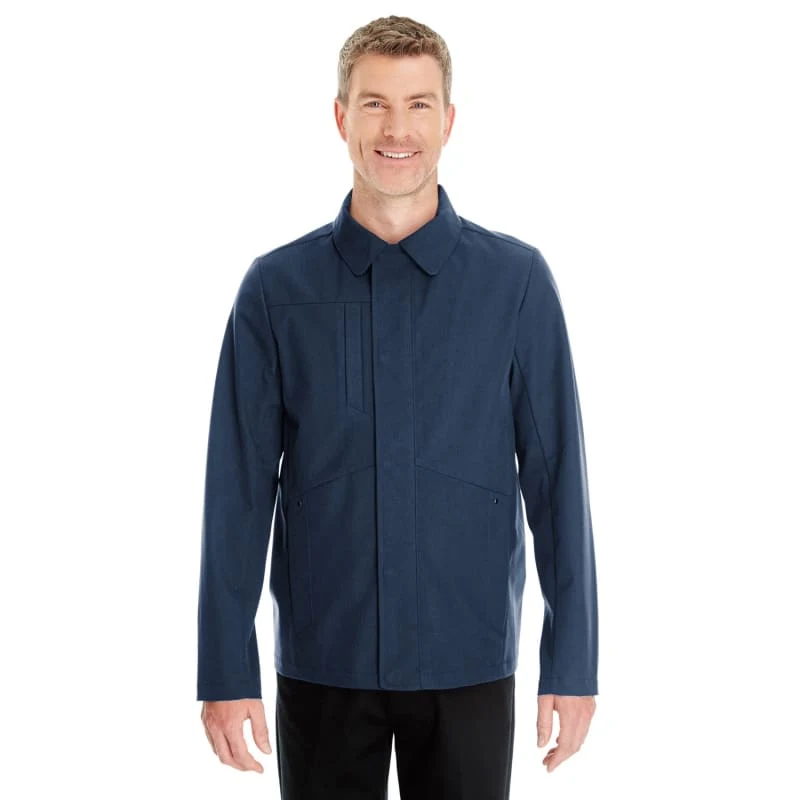 North End Men's Edge Soft Shell Jacket With Fold-Down Collar 1