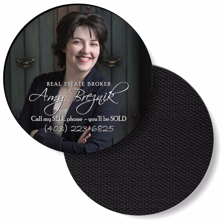 .094" Premium Coaster with Rubber Bottom, Circle (3.5" Dia.), Full Colour