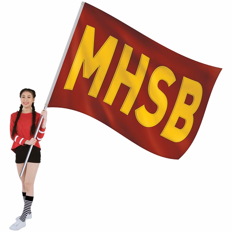 6' x 8' Nylon Four Letter School Spirit Flags