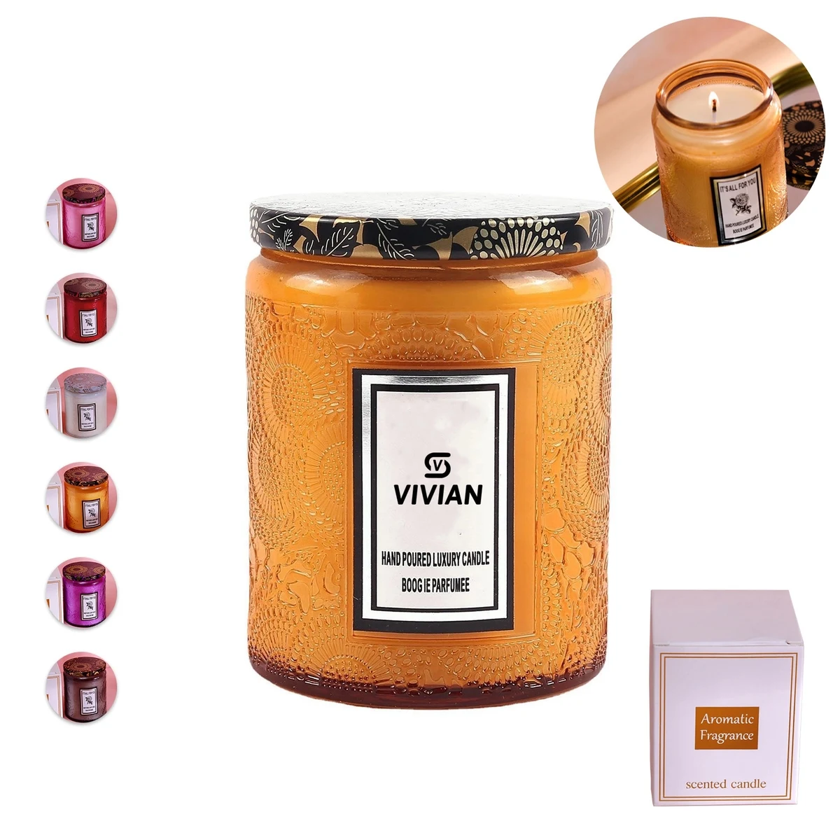 10 Oz. Tumbler Aromatherapy Candles W/ Lids 1