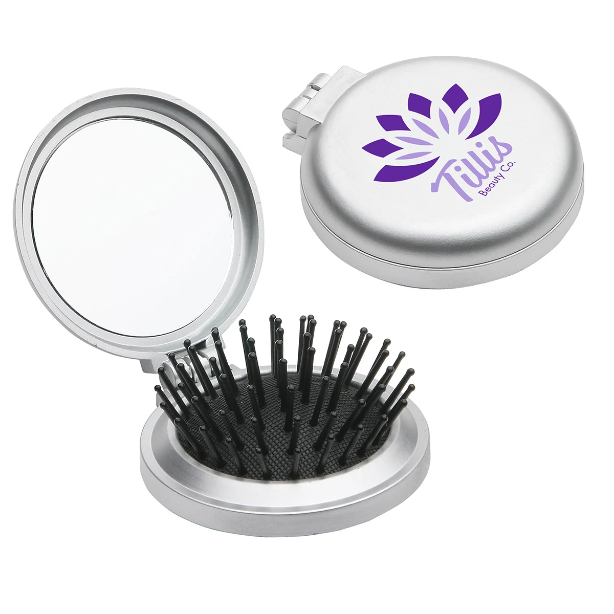 Travel Disk Brush & Mirror 1