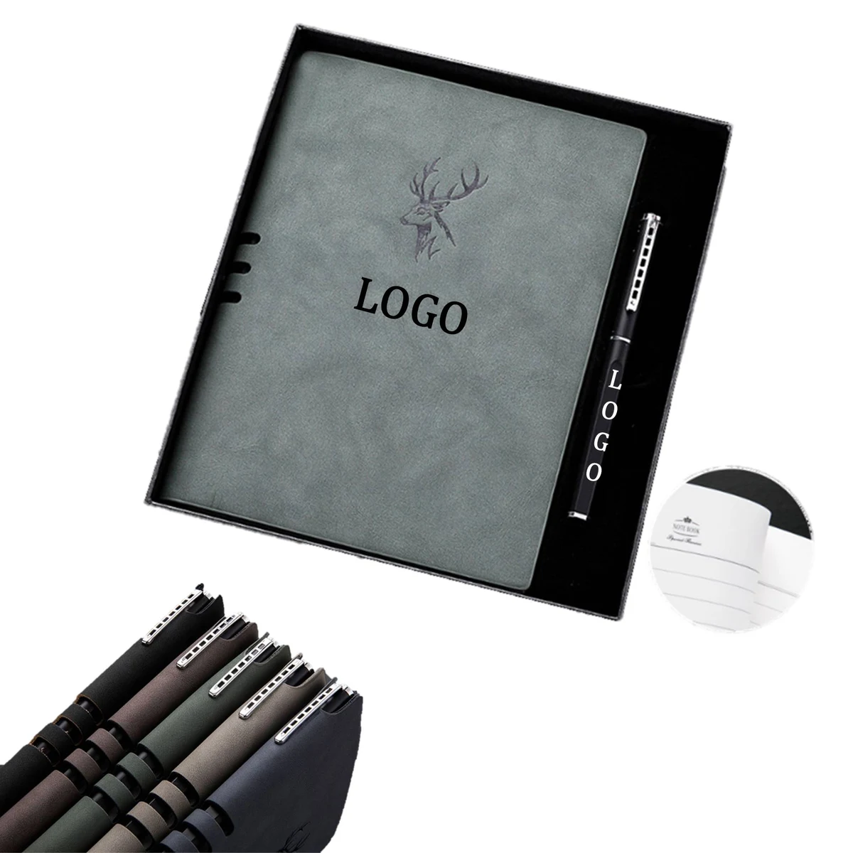 Leather Writing Notebook And Pen Gift Set 1