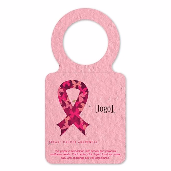 Pink Seed Paper Wine Necker - Folding