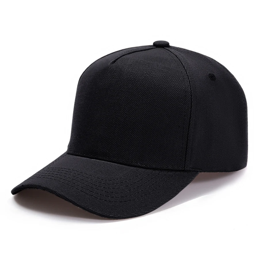Stock Solid Color Polyester 5-Panel Cap 1