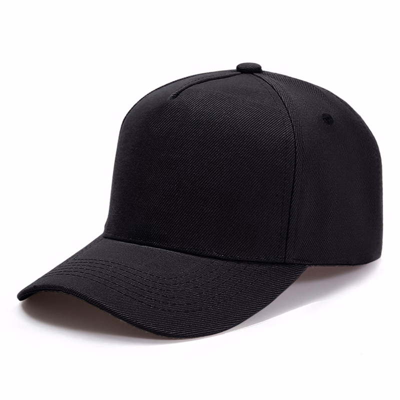 Stock Solid Color Polyester 5-Panel Cap