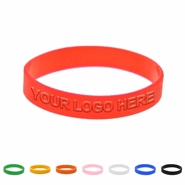 Custom 2.53" Embossed Silicone Wristband — Events & Awareness Promo