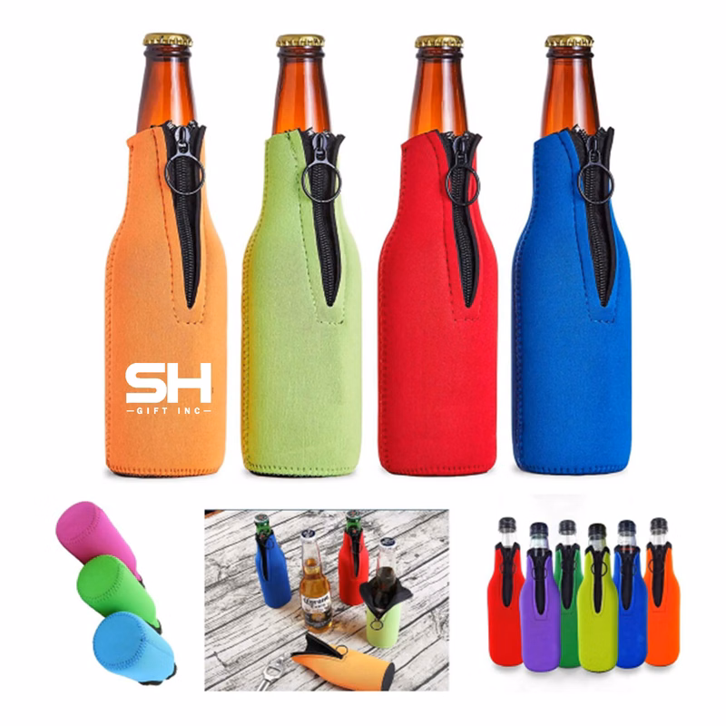Zippered Bottle Can Cooler Holder