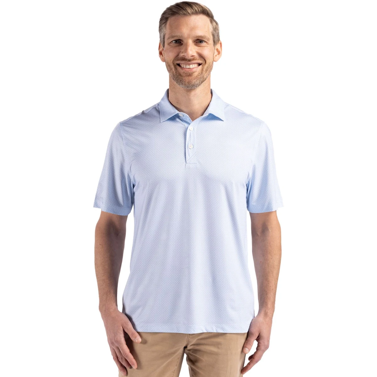 Cutter & Buck Pike Recycled Diamond Dot Print Mens Big & Tall Polo Big & Tall 1