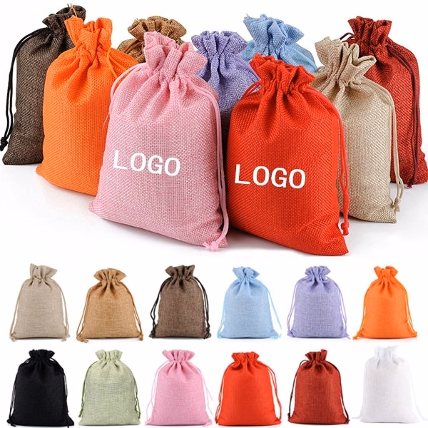 Jute Burlap Drawstring Jewelry Bags
