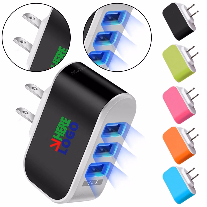 USB 3-Port Multi-Device Phone Charger