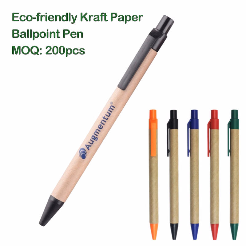 Eco-friendly Recycled Kraft Paper Ballpoint Pen (Fine Clip)