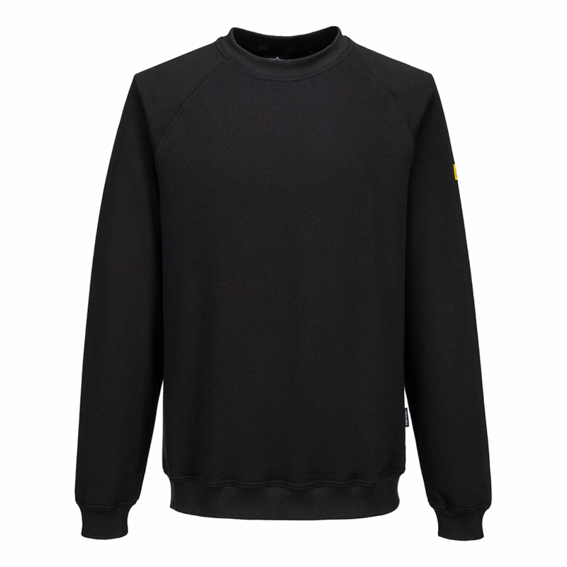 PORTWEST® Carbon Fibre Knitted Antistatic ESD Sweatshirt w/ Anti-Scratch Design