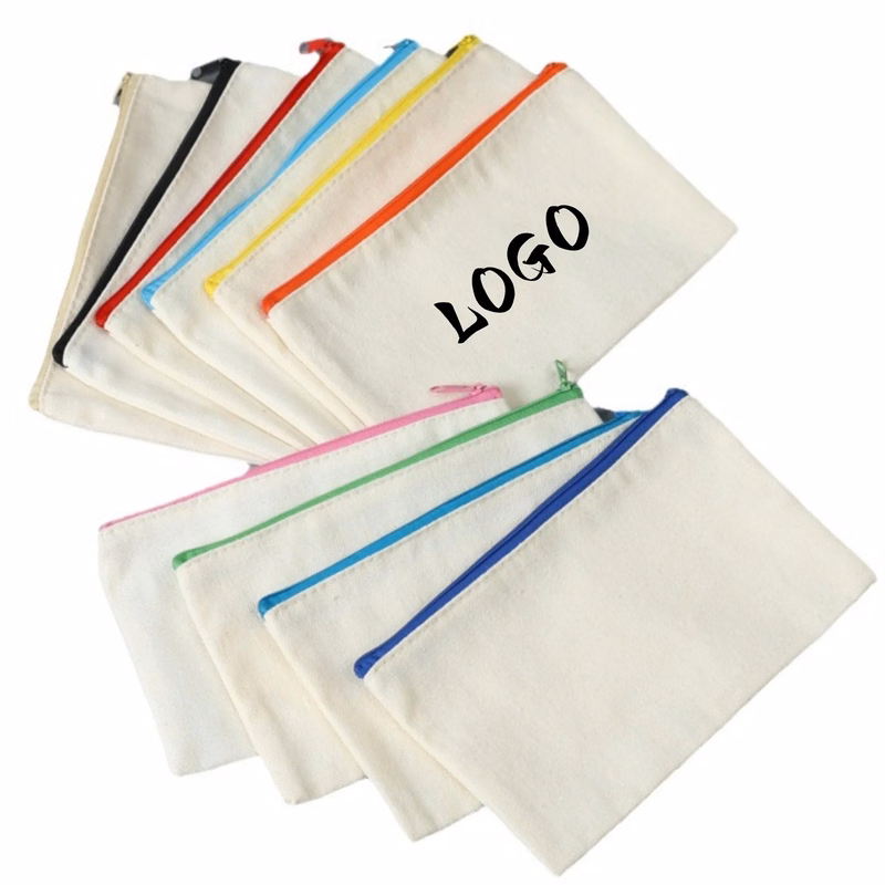Eco-Friendly Cotton Canvas Zipper Pouch