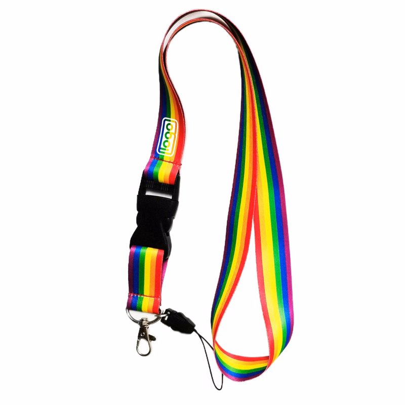 Rainbow Lanyard with Hook